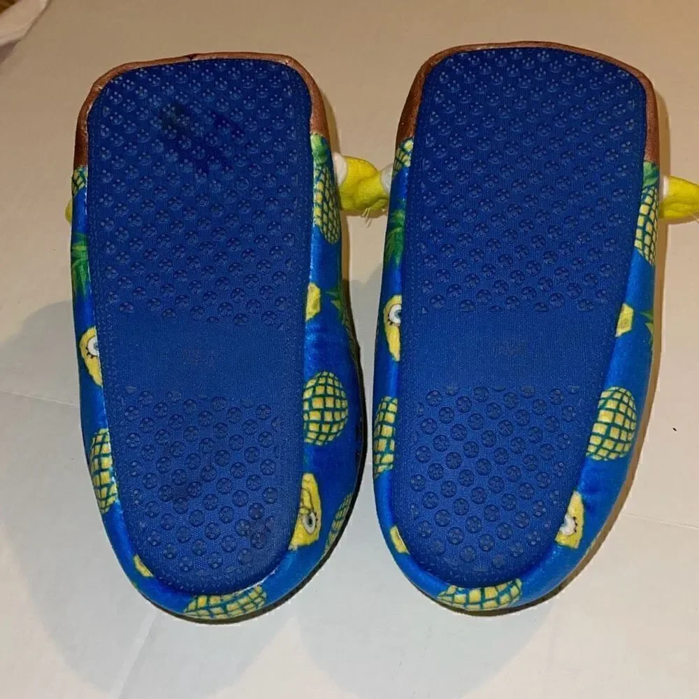 SpongeBob SquarePants kids slippers size 13 – 1 plush cozy cute pineapple, rubbe